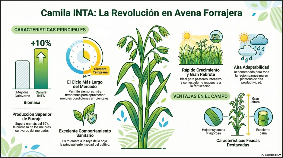 Camila INTA: la nueva avena blanca de ciclo largo para la producción de forraje
