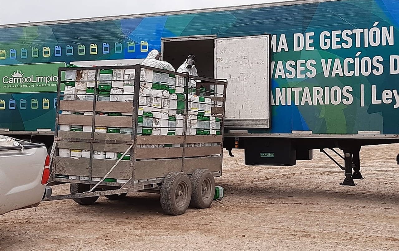 Campo limpio: realizan otra recepción de envases vacíos de fitosanitarios