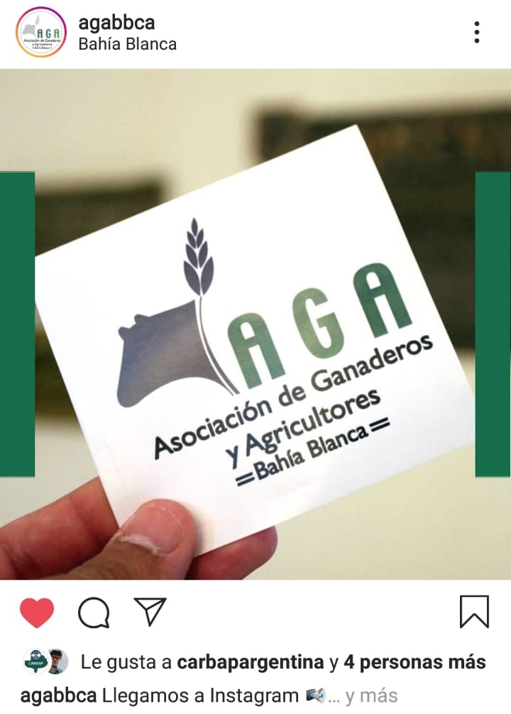 ¡También podés seguir por Instagram a la Asociación de Ganaderos!