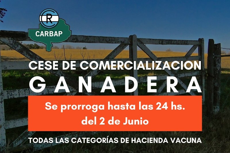 Carbap: la medida de fuerza se extenderá hasta el miércoles 2 de junio