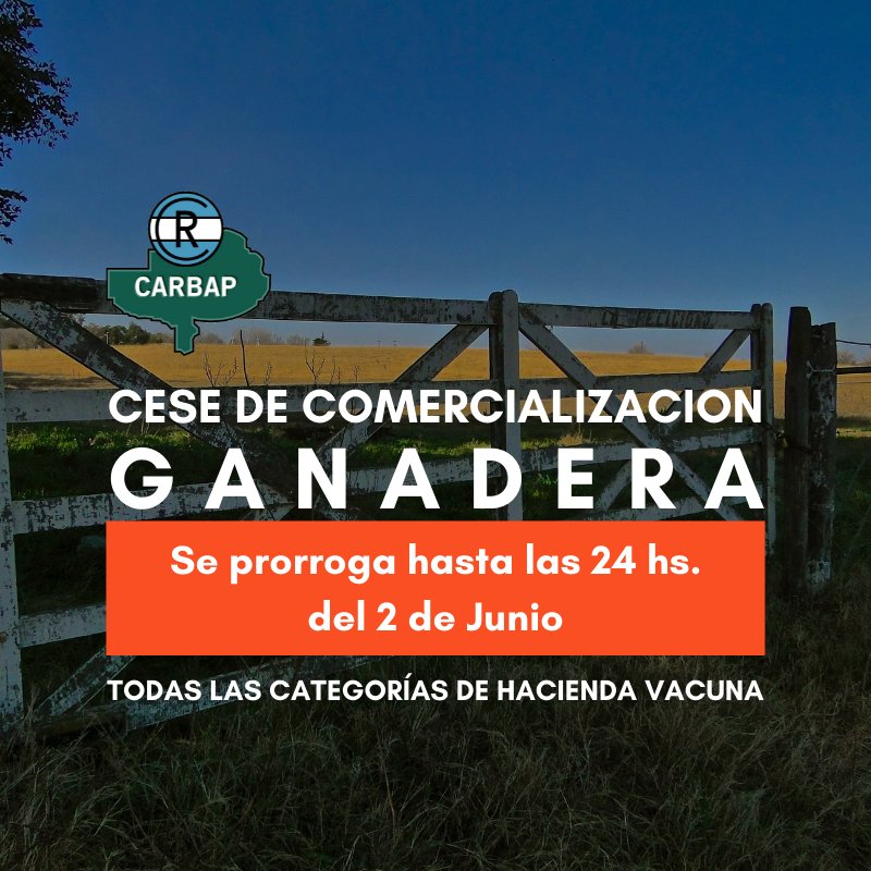 Carbap: la medida de fuerza se extenderá hasta el miércoles 2 de junio