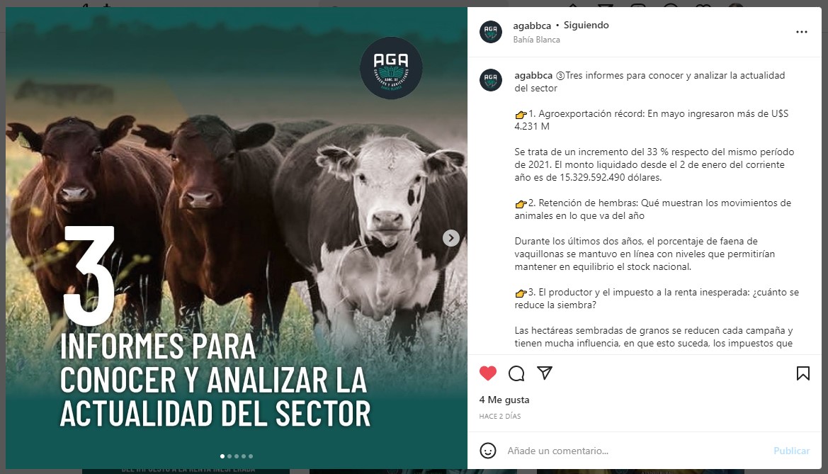 ¡Un renovado Instagram para seguir a la Asociación de Ganaderos!